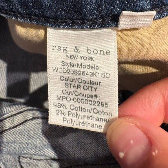 Rag & Bone Dre Low Rise Slim Boyfriend Jeans Women's Size 27 in Star City NWT! - Picture 6 of 8